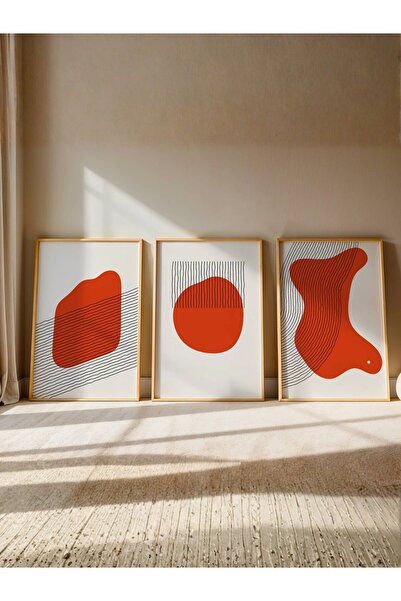 fuart.co Soyut Kiremit Formlar ve İnce Line Art Bohem Poster, Modern Poster, ...