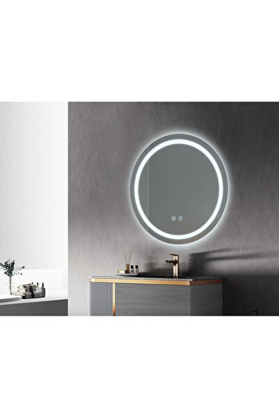 Fresh Colour Oglinda baie cu led si dezaburire rotunda, BALTIK, diametru 60 cm, buton touch, fara rama