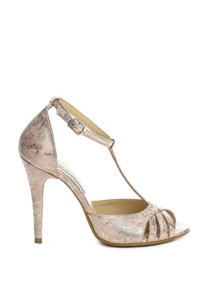 The 5th Element Rose Gold Pin Up Chic Natural Leather Bridal Sandals