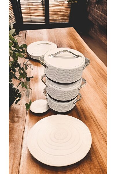 AR HOME 3 PCS INSULATED HOTPOT-2000-2500-3000ML-WHITE