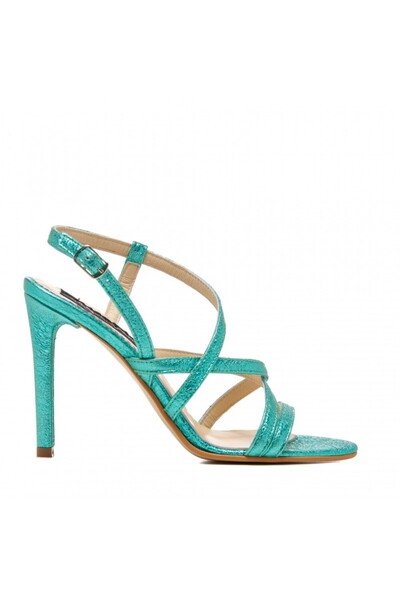 The 5th Element Women's genuine leather sandals Eden High Heels Turquoise