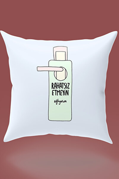 Karkan Tekstil Nu-ți face rău, am plâns. Pernă decorativă distractivă, imprim...