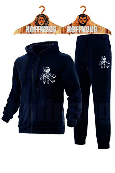 HOFFNUNG Men's Casual Tracksuit Set Astronauty with a Ball Outdoor Spring/Sum...