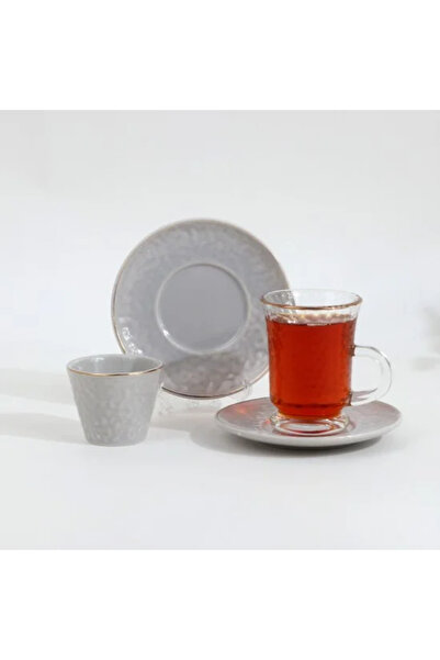 Generic Light Grey 18-Piece Tea and Coffee Cup Set