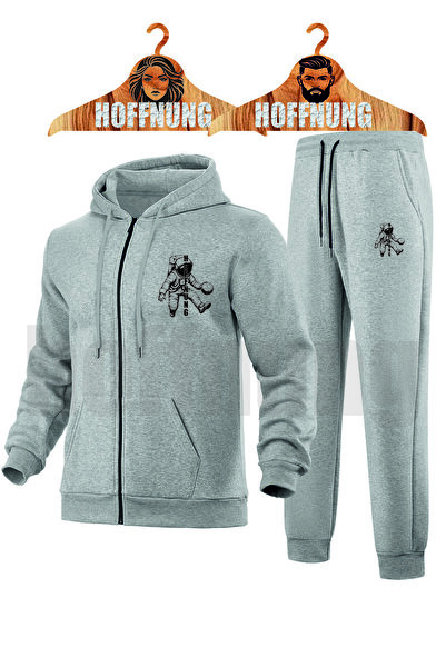 HOFFNUNG Men's Casual Tracksuit Set Astronauty with a Ball Outdoor Spring/Sum...