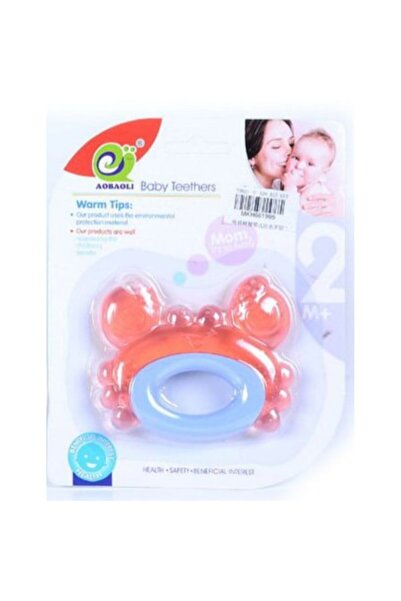 Krista Crab Teething Toy Red with Blue Mouth