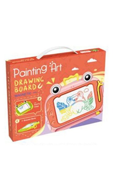 Toy Toy Toy Tablă magnetică de desen, ușor de șters, portocalie, 28×22×4 cm