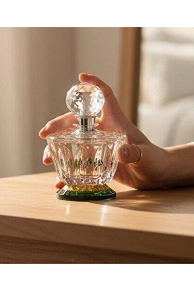 CREARTHOME Kristal Parfüm Şişesi Gümüş Dekoratif Aksesuar Biblo Obje YV-126