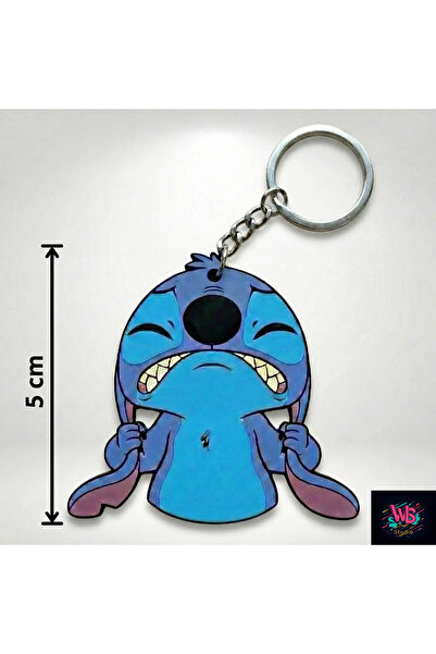 WLS studio Stitch Sevimli Figür Anahtarlık | 1 Adet &5Cm