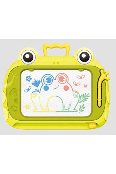 Toy Toy Toy Tablă de desen magnetică cu ochi și stilou, verde cu galben