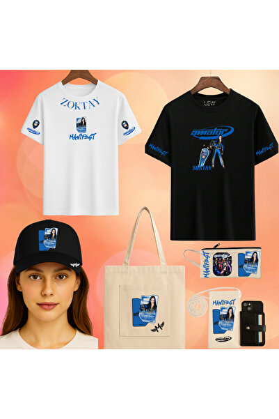 lovver Manifest Amatör zoktay Kart Tasarımlı 2 Adet Tişört 3 Adet kanvas Çant...