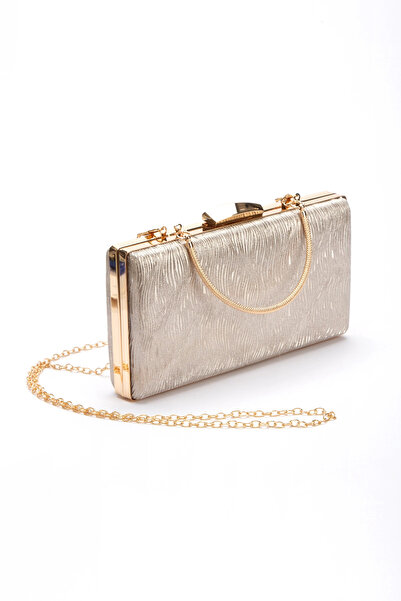 MFT AYAKKABI Women's Gold Wave Evening Dress Bag