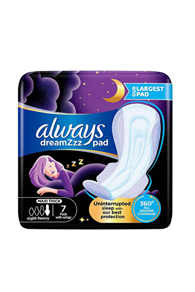 Always Dreamzz Pad Clean & Dry Maxi Thick Night Long with Wings- 7 Pcs