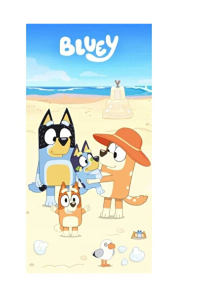 bluey Kids Towel, Soft Cotton, 70x140 cm
