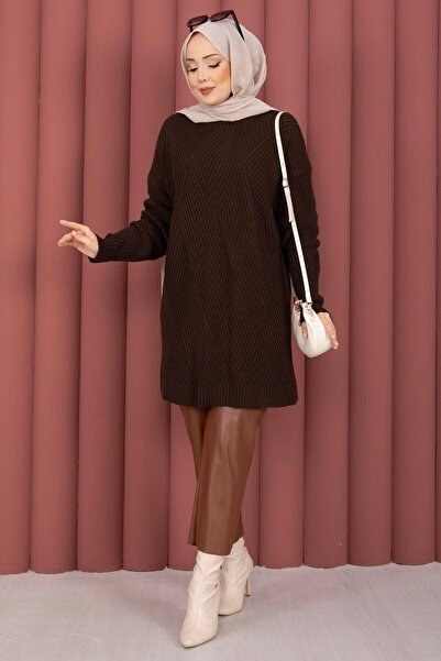 EBRUTESETTÜR Vinea Baklava Pattern Knitwear Sweater Brown