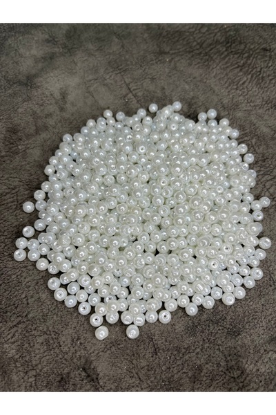 Mos Tespih 10 grame de mărgele de perle de sticlă albă de 6 mm pentru fabrica...