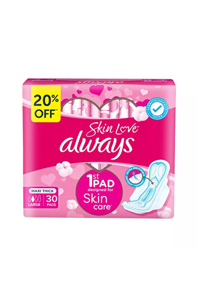 Always Skin Love Skin Care Maxi Thick Large Pads- 30 Pads