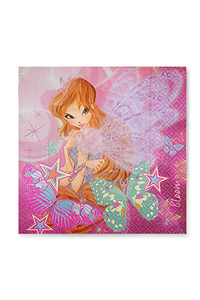 Story مناديل ورقية منقوشة وينكس مقاس 33x33 سم، 2 طبقة، 20 قطعة، لون وردي فاتح