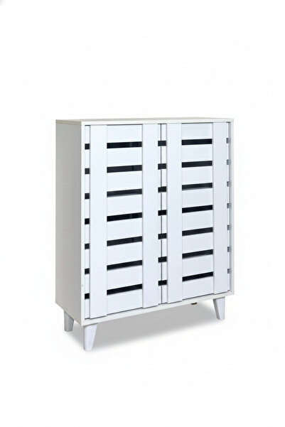 Generic Modern 2-Door Shoe Cabinet - Compact Design (80x30x94 cm)