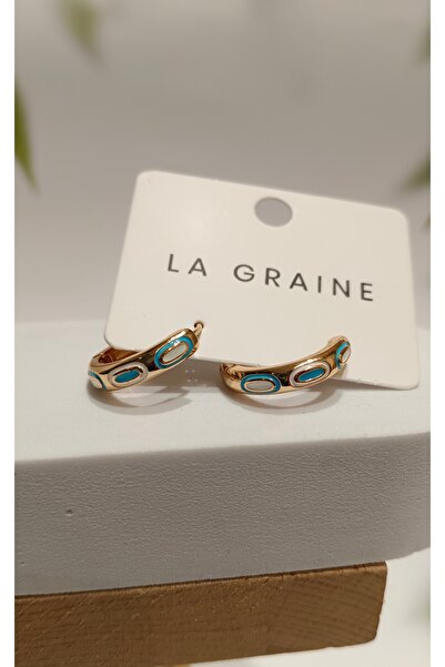 la graine accessorize Nazar Bobcuk Mineli Gold Küpe