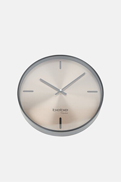 BEBEHOME ساعة حائط بإطار ومينا من الألومنيوم، برونزي