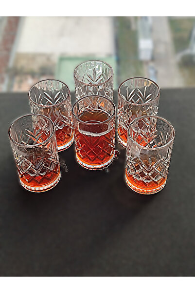 MADAME LUDA Kristal Timess 6-Piece Tea Cup Set for 6 People.