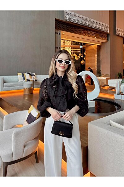 Pulli Collection Cotton Organza Black Shirt