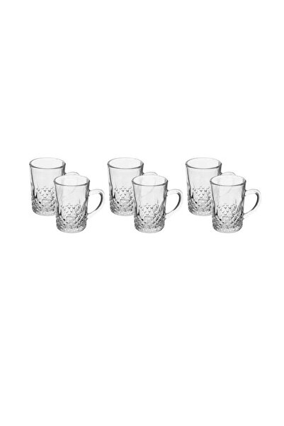 Saif Gallery Glass Tea Cup Serving Set, 6 Pieces - Clear