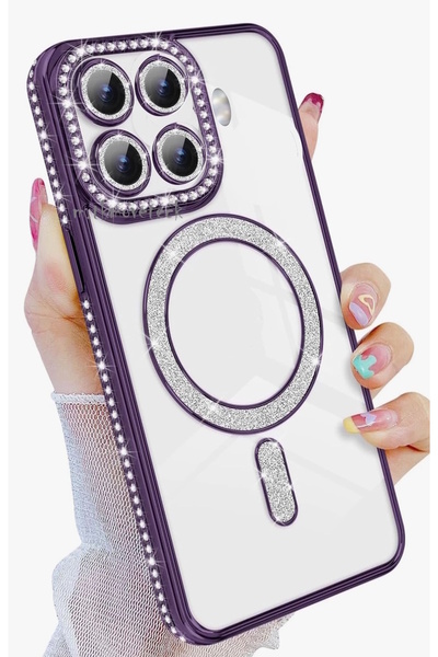 m.tk moveteck حافظة Mi 15T Pro مع حماية للعدسة من الحجر اللامع وظهر شفاف وحوا...