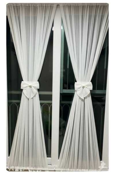 TULUM'S Bamboo Tulle Butterfly Curtain with Bow (Compatible with Kitchens and...