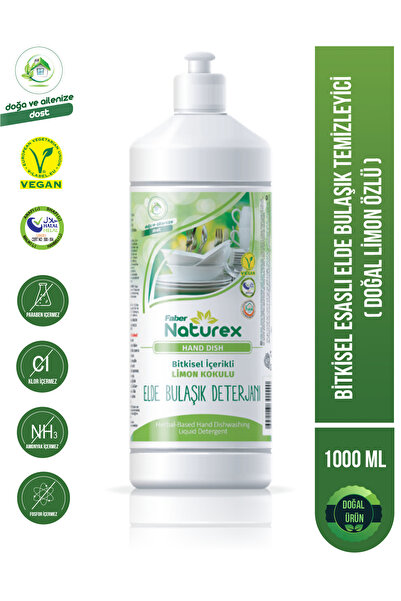 Naturex Bitkisel Esaslı Hijyenik Limonlu Elde Sıvı Bulaşık Deterjanı Emzik Ka...