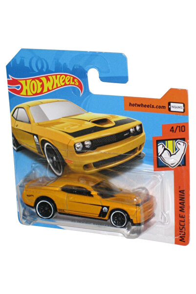 HOT WHEELS Muscle Mania 4/10 (2017) سيارة دودج تشالنجر SRT صفراء موديل 15 - (...