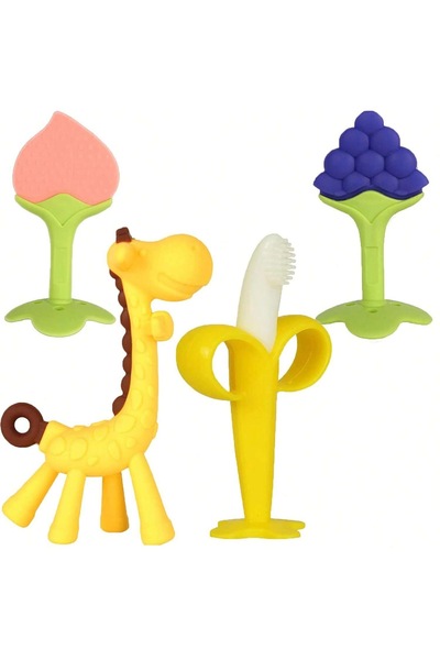 Lexaly عضاضة أطفال سيليكون آمنة - من عمر 3 أشهر - خالية من BPA