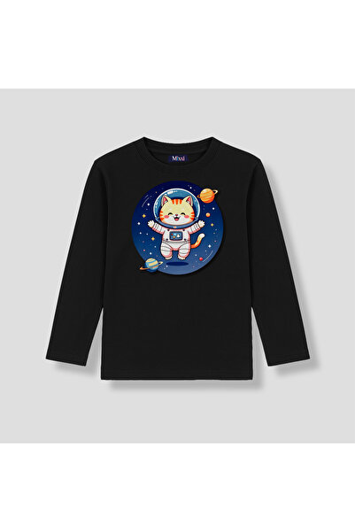 mixxi fashion تي شيرت لطيف للأطفال من نوع Cute Cat Astronaut Space Cute Cat م...