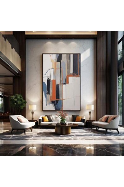 lawhat لوحة ديكور منزلي تجريدية مطبوعة على قماش الكانفس موديل (2978)