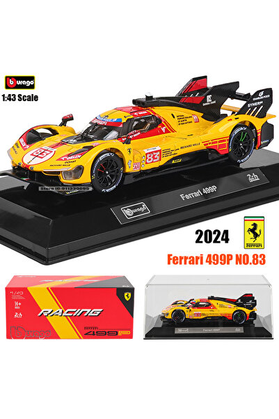 Choice13 سيارة فيراري 499P رقم 83 موديل 2024 من بوراجو، بمقياس 1:43، لسباق لو...