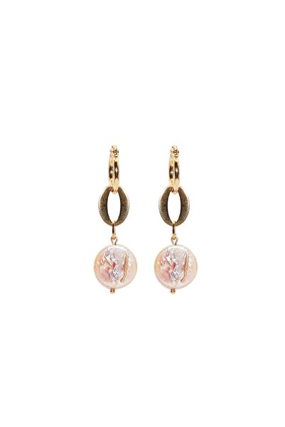runa Earrings with baroque cultured pearls and 18k gold-plated stainless steel