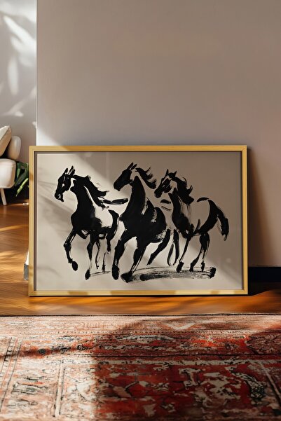 Postifull Vintage slika, poster u bež okviru, vintage zidni dekor