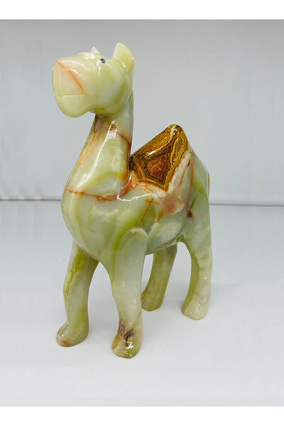 M.A Traders تمثال جمل مصنوع يدويًا من رخام العقيق - تمثال زخرفي بطول 12 بوصة ...