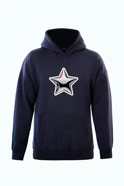 DİVİN Unisex Stüssy Star Sweatshirt White