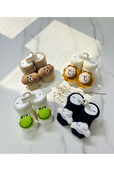 Little Lufi Baby 4.lü sevimli aksesuarlı bebek çorabı