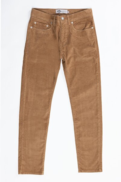 Lee Cooper Pierce regular waist slim fit straight leg coffee men's trousers