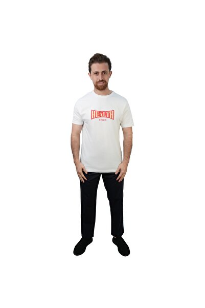 Giordano Men's Slim Fit Cotton Jersey Message Print Tee