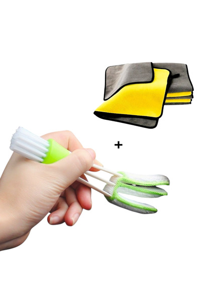 OEM Car Air Conditioning Cleaning Brush Set with Two Heads and Microfiber Clo...