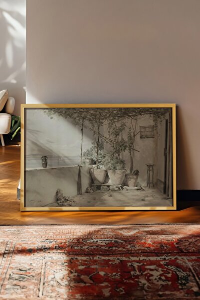 Postifull Винтидж картина, плакат с бежова рамка, винтидж декорация за стена