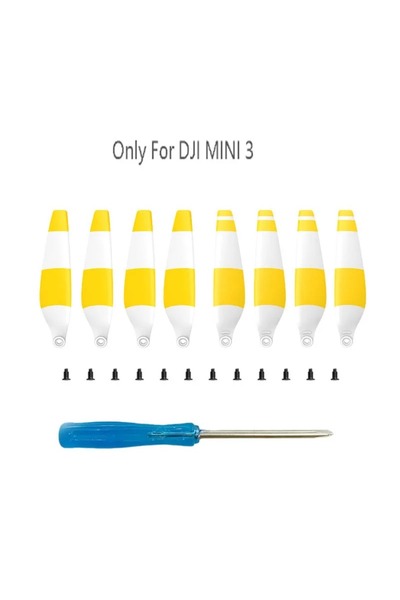 Choice1 8pcs Yellow 8Pcs 6030F Propeller Replacement For DJI Mini 3 Low Noise...