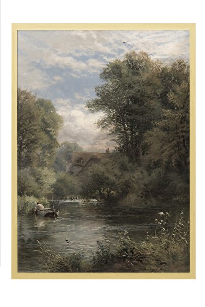 Postifull Vintage Tablo, Bej Çerçeveli Poster, Vintage Duvar Dekoru