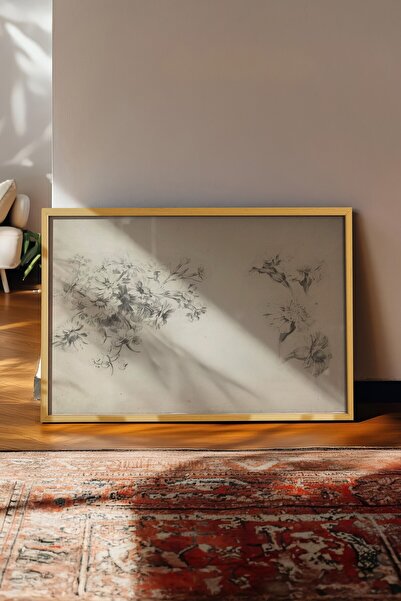 Postifull Vintage slika, poster u bež okviru, vintage zidni dekor