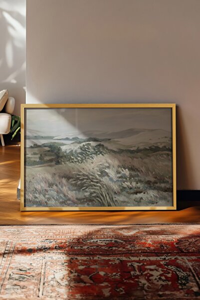 Postifull Tablou vintage, poster cu rama bej, decor de perete vintage