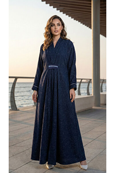 Rokon Dana Free size wool jalabiya with a hidden inner belt